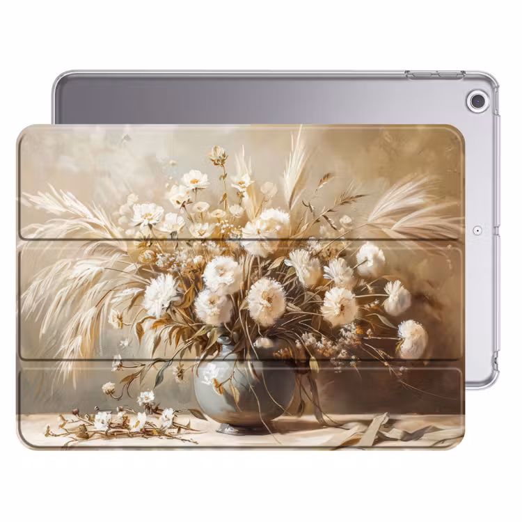 iPad hoes - Bloemen - Vaas - Stilleven - Beige — 1