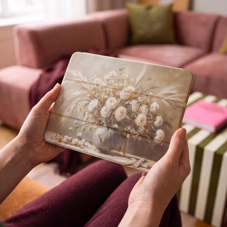 iPad hoes - Bloemen - Vaas - Stilleven - Beige — 3