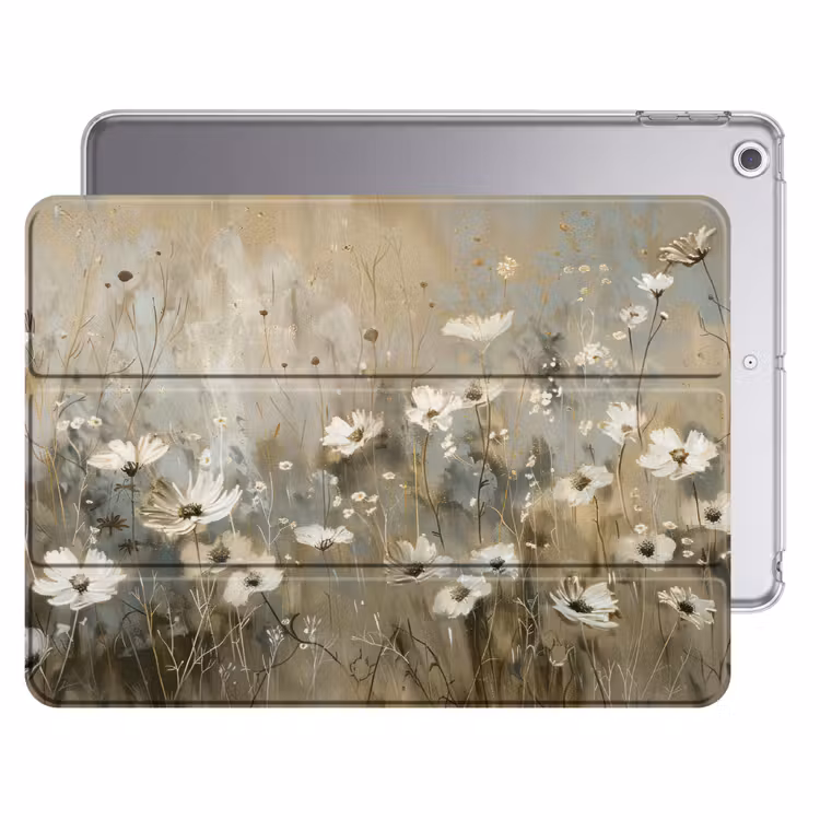 iPad hoes - Bloemen - Wit - Natuur - Grijs - Modern — 1