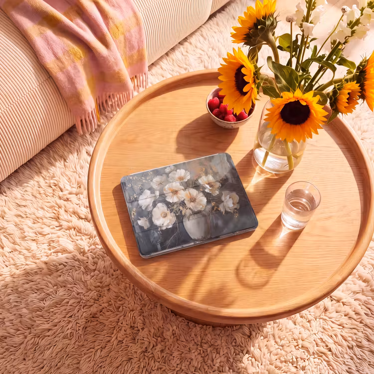 iPad hoes - Bloemen - Wit - Vaas - Modern — 2