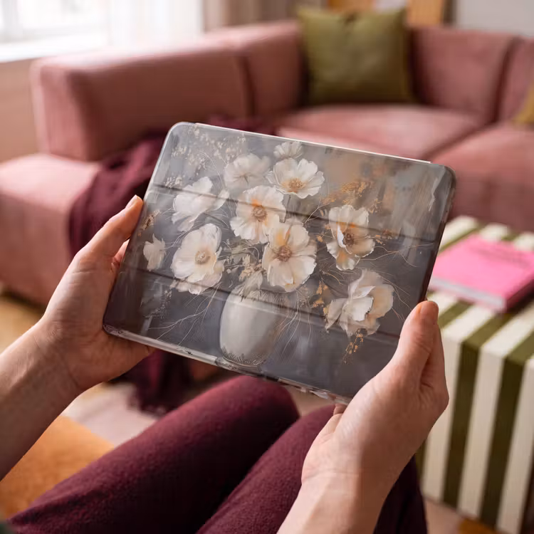 iPad hoes - Bloemen - Wit - Vaas - Modern — 3