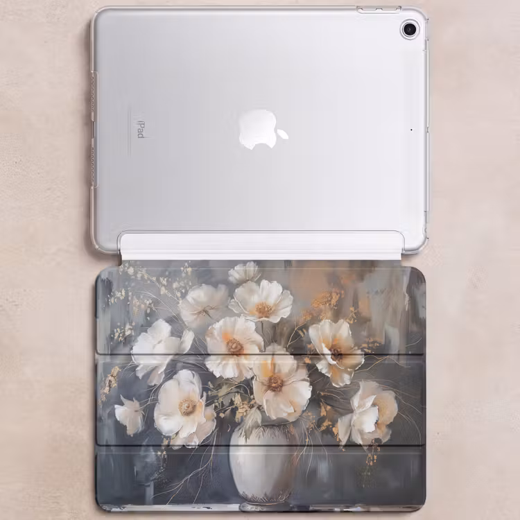iPad hoes - Bloemen - Wit - Vaas - Modern — 6