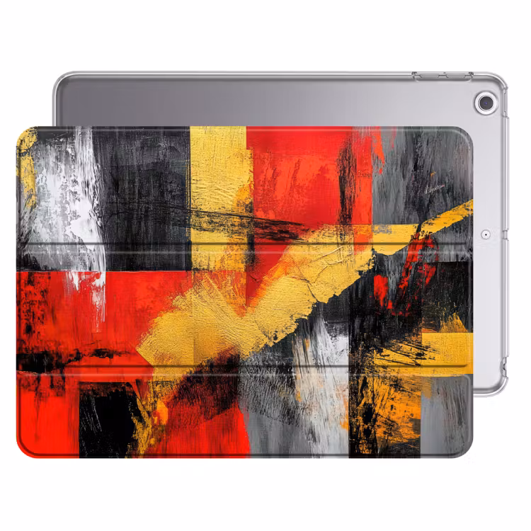 iPad hoes - Abstracte kunst - Goud - Zwart — 1