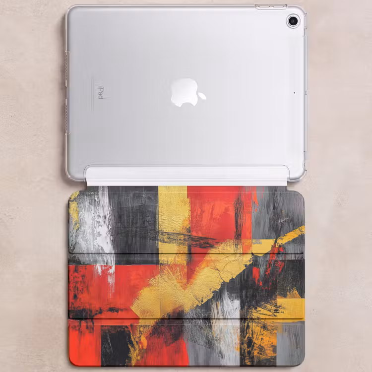 iPad hoes - Abstracte kunst - Goud - Zwart — 6