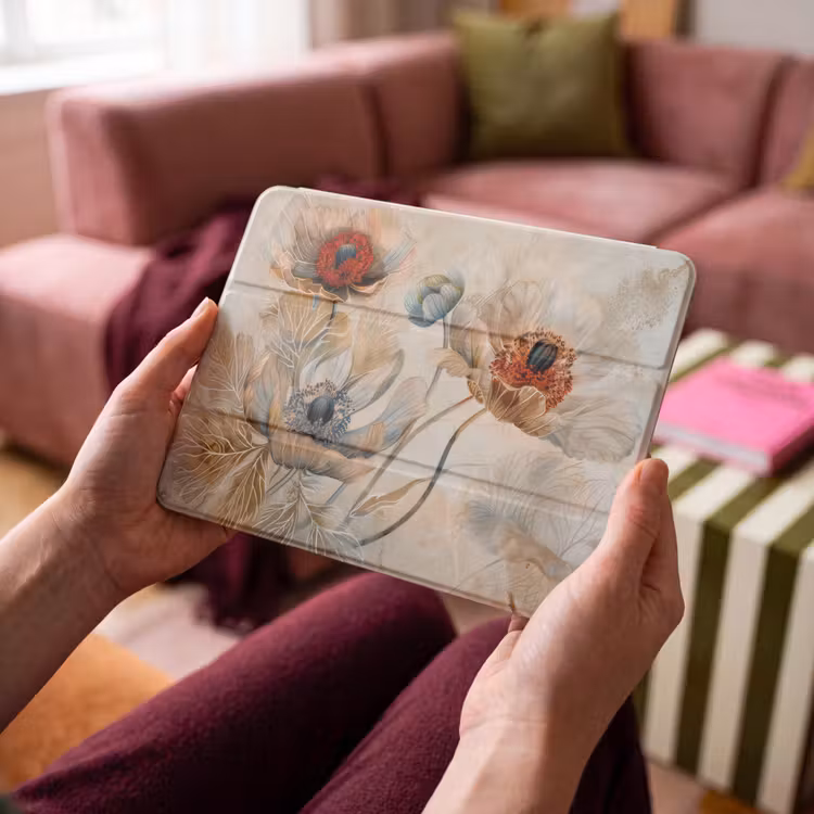 iPad hoes - Bloemen - Beige - Modern - Illustratie — 3