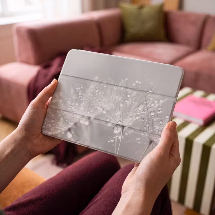 iPad hoes - Paardenbloem - Waterdruppels - Stilleven - Modern — 3