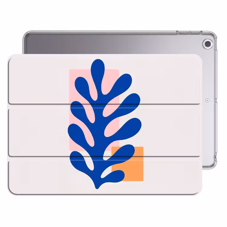 iPad hoes - Abstract - Blad - Blauw - Rechthoeken — 1