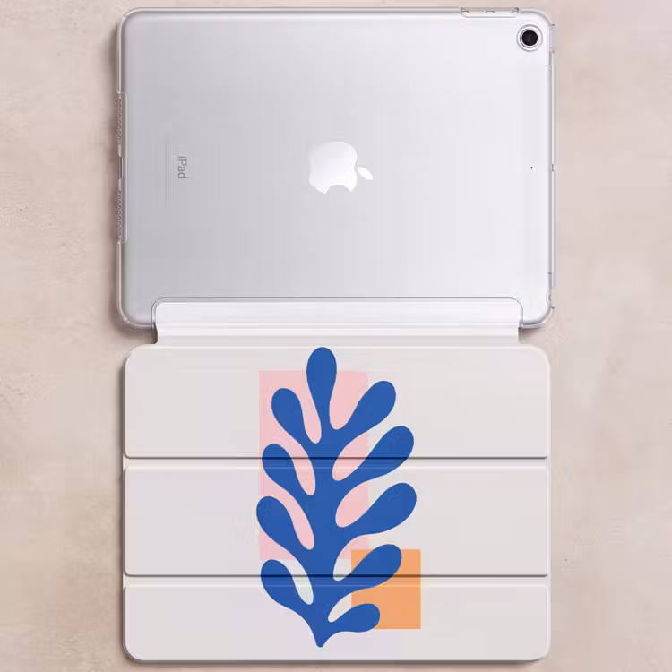 iPad hoes - Abstract - Blad - Blauw - Rechthoeken — 6