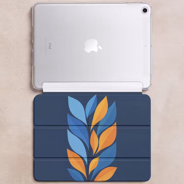 iPad hoes - Abstract - Bladeren - Blauw — 6