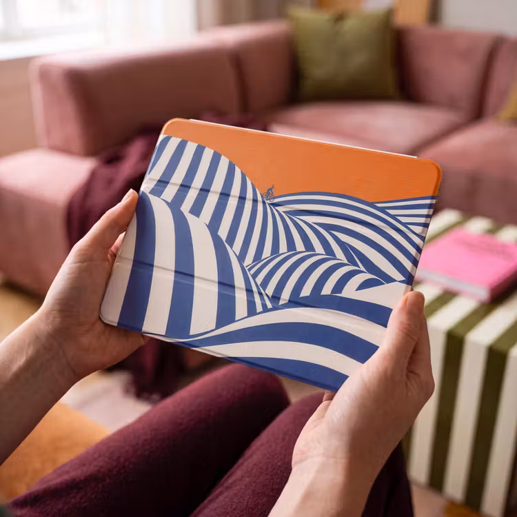 iPad hoes - Fietser - Heuvels - Strepen - Blauw — 3