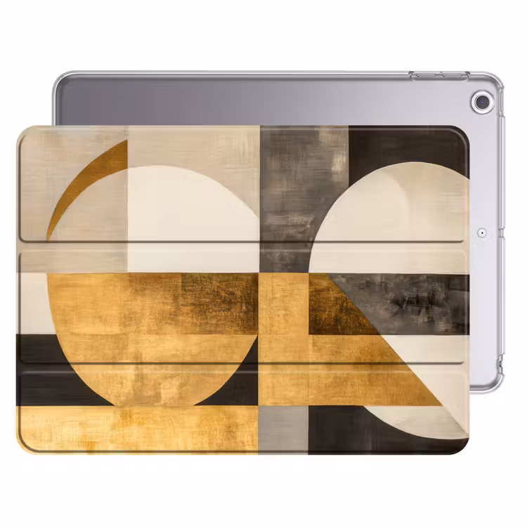 iPad hoes - Abstract - Goud - Grijs - Vormen - Geometrisch — 1