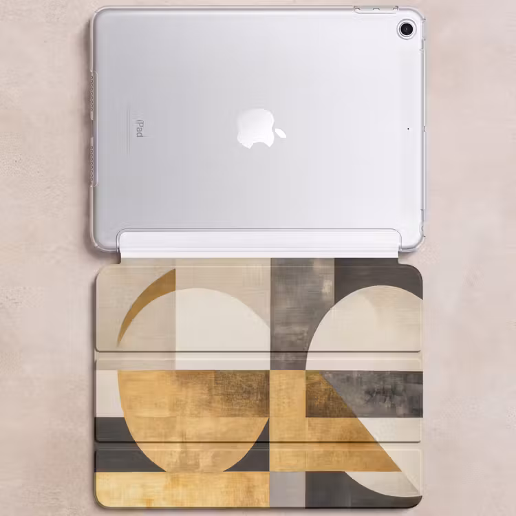 iPad hoes - Abstract - Goud - Grijs - Vormen - Geometrisch — 6