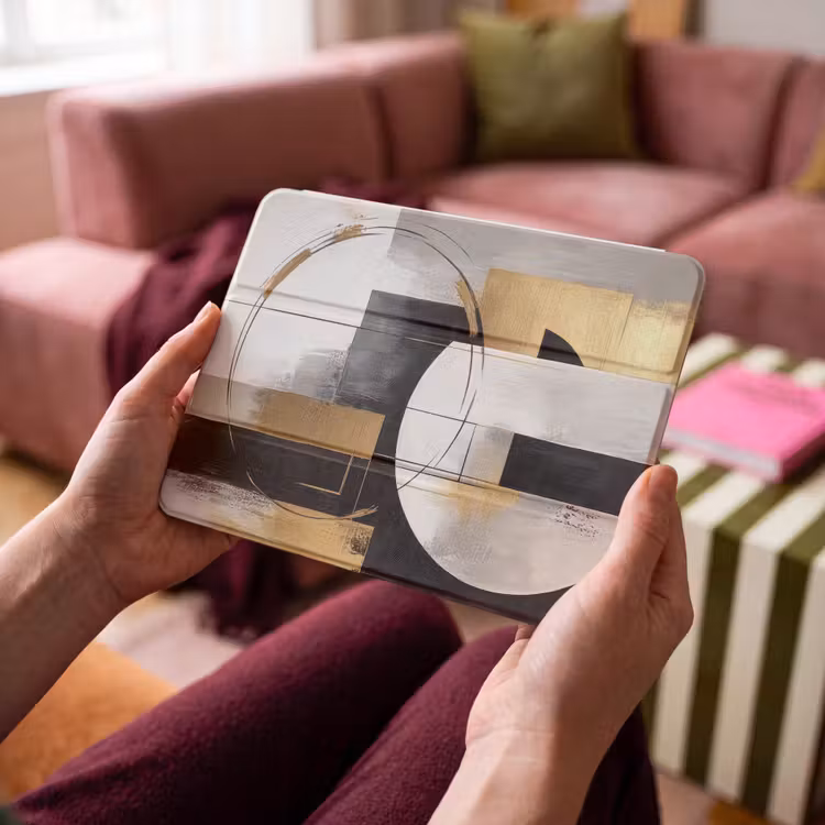 iPad hoes - Abstract - Goud - Zilver - Vormen - Aesthetic — 3