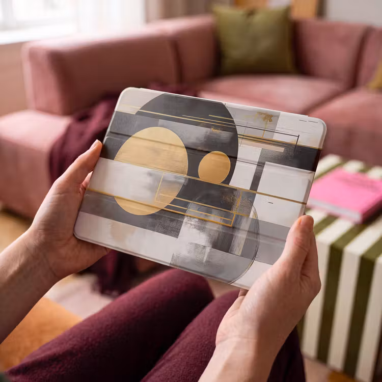 iPad hoes - Abstract - Goud - Zilver - Vormen - Aesthetic - Modern — 3