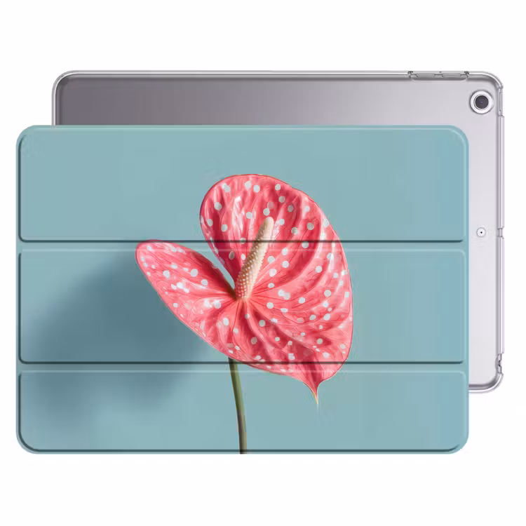 iPad hoes - Blad - Anthurium - Stippen - Roze — 1