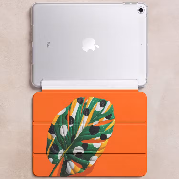 iPad hoes - Blad - Oranje - Stippen - Kleurrijk — 6