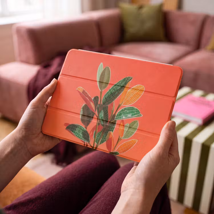 iPad hoes - Bladeren - Nerven - Oranje - Structuur — 3