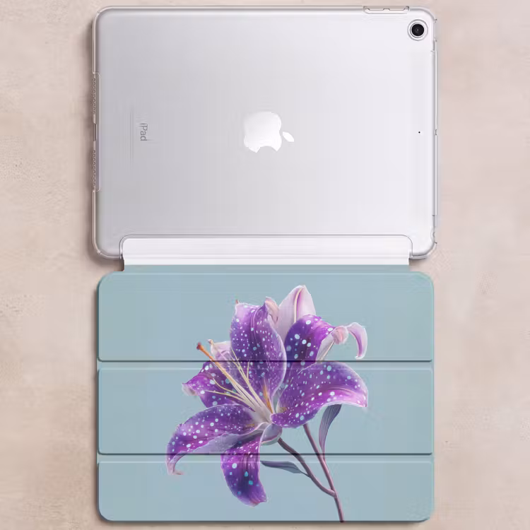 iPad hoes - Lelie - Bloem - Paars - Stippen — 6