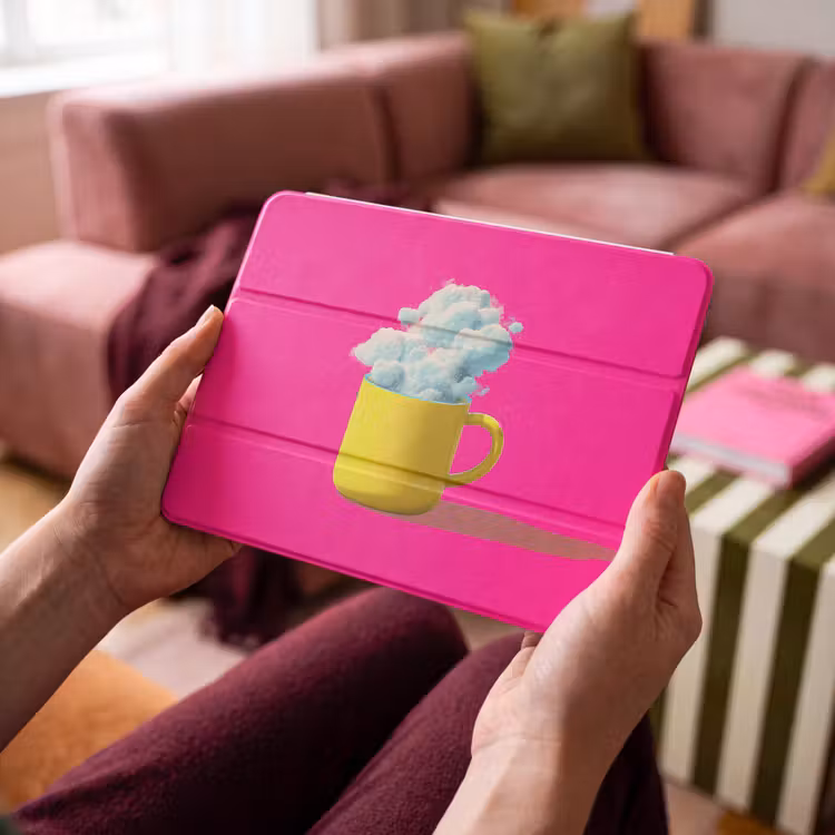iPad hoes - Mok - Wolken - Roze - Minimalitisch — 3