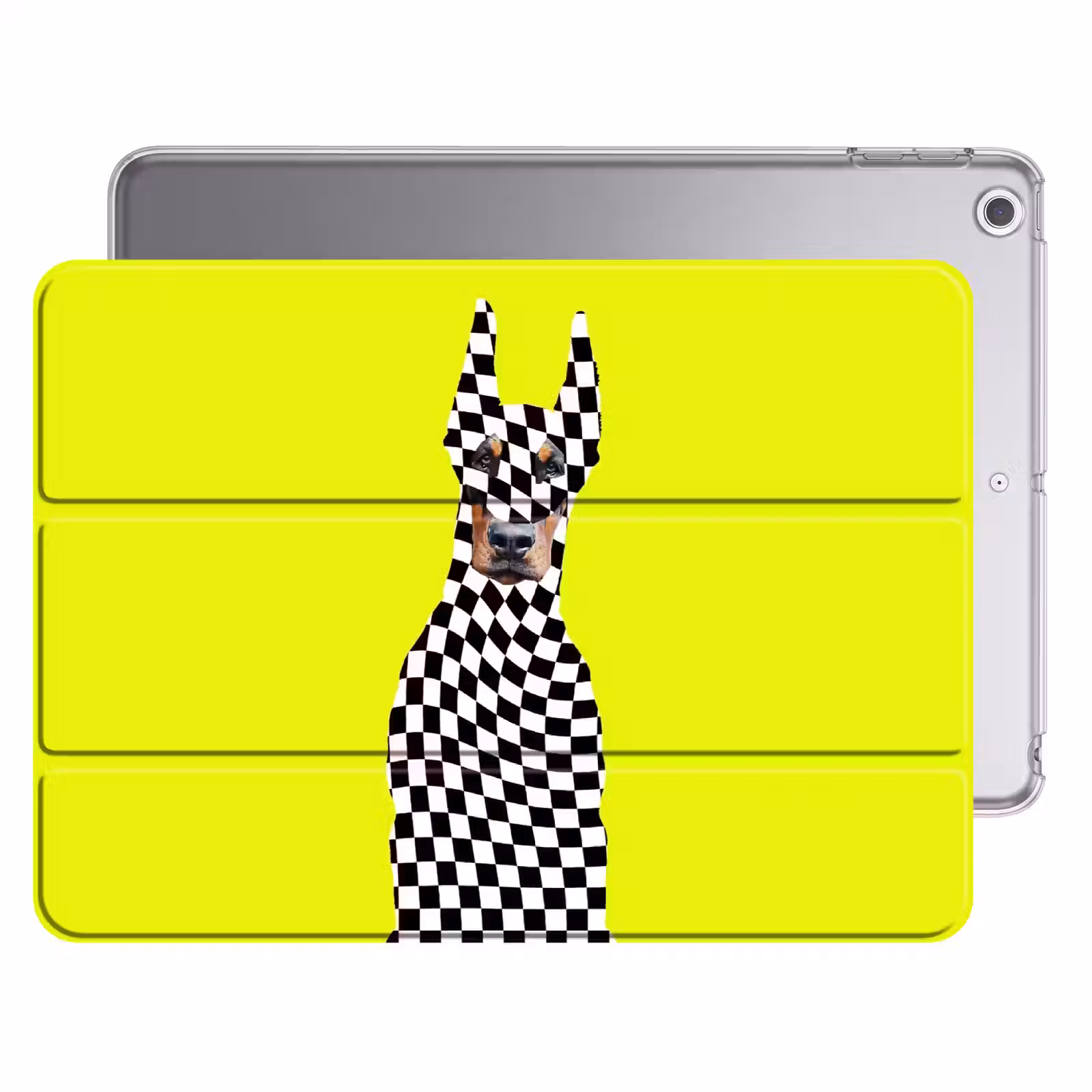 iPad hoes - Dobermann - Geblokt - Geel — 1