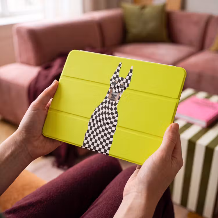 iPad hoes - Dobermann - Geblokt - Geel — 3
