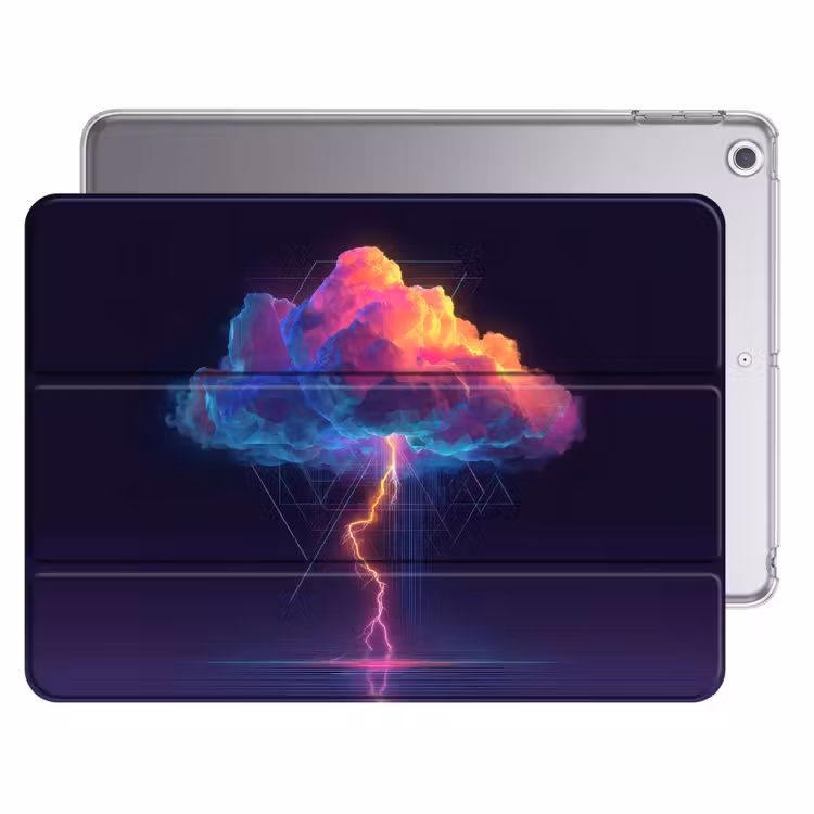 iPad hoes - Donderwolk - Bliksemschicht - Licht - Blauw — 1