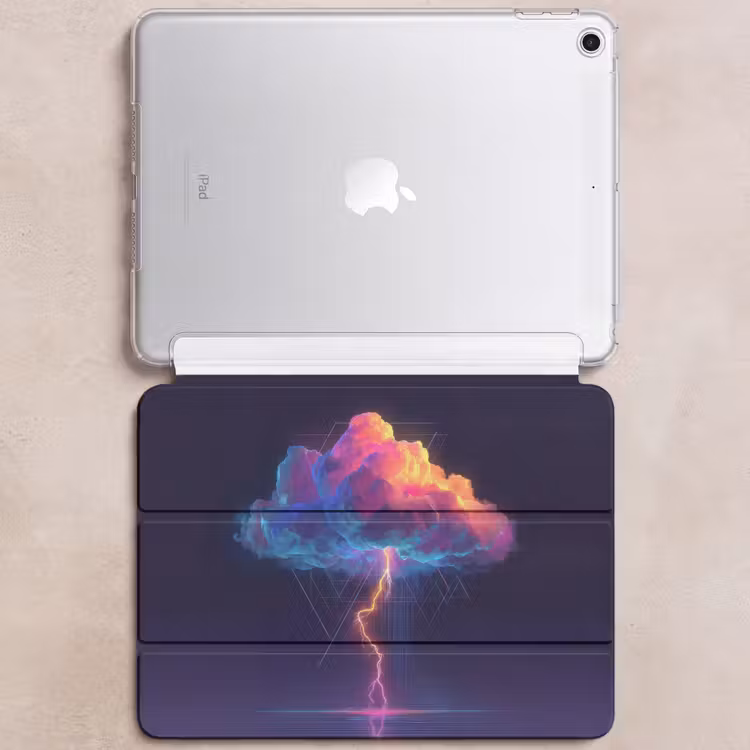 iPad hoes - Donderwolk - Bliksemschicht - Licht - Blauw — 6