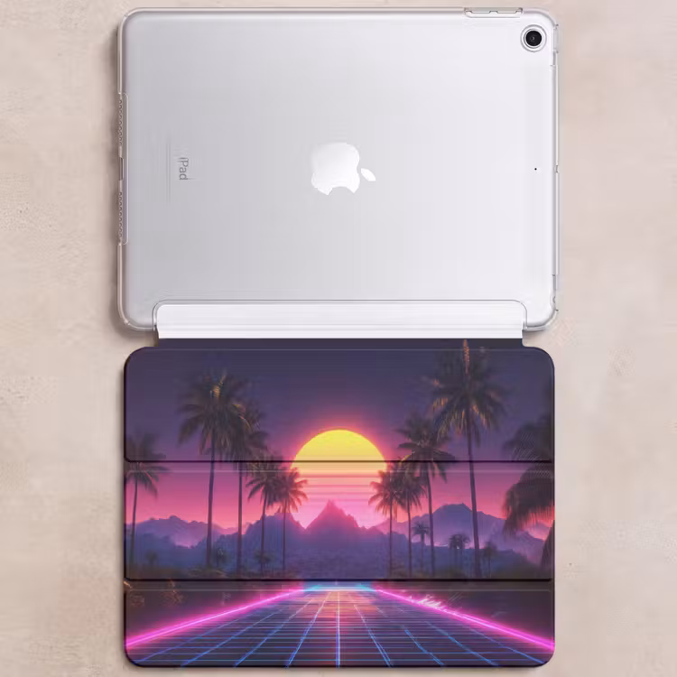 iPad hoes - Horizon - Palmbomen - Bergen - Geel — 6