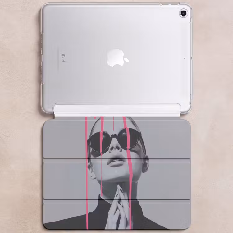 iPad hoes - Portret - Vrouw - Zonnebril - Verfdruppels — 6