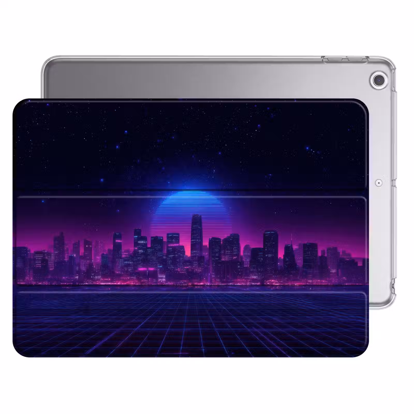 iPad hoes - Skyline - Zon - Neon - Rasterpatroon — 1