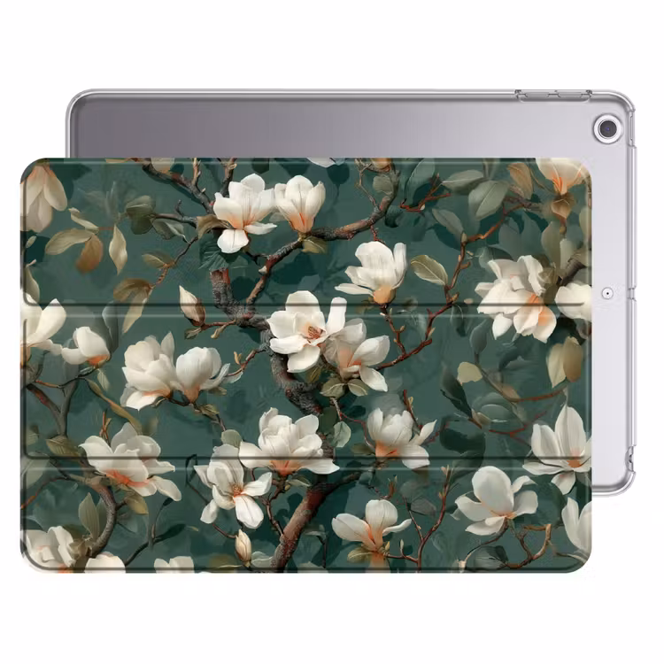 iPad hoes - Bloemen - Takken - Wit - Klassiek — 1
