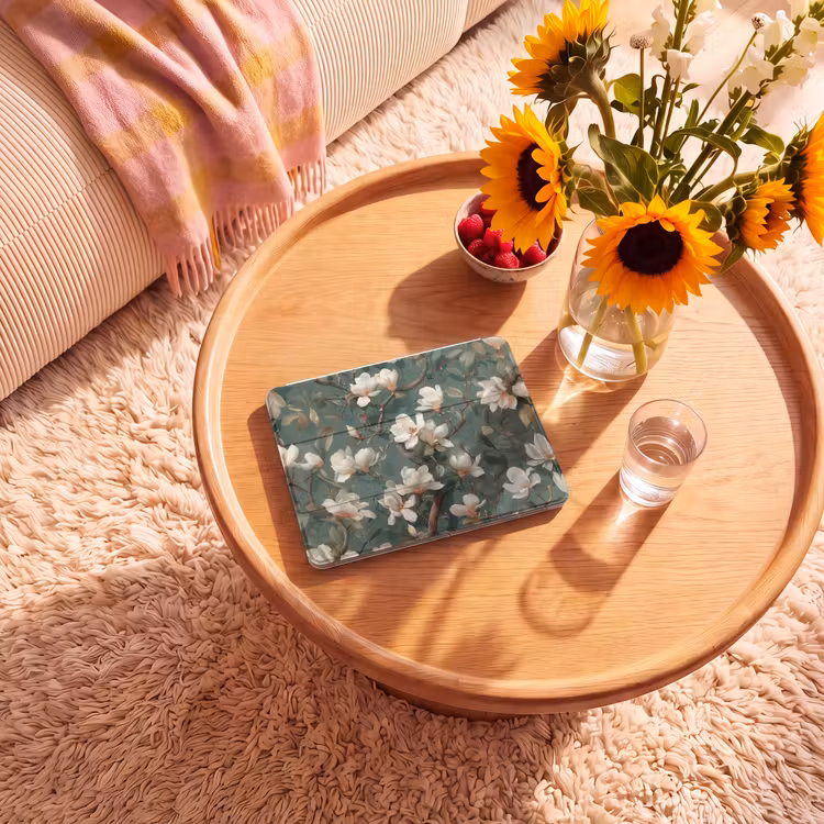 iPad hoes - Bloemen - Takken - Wit - Klassiek — 2