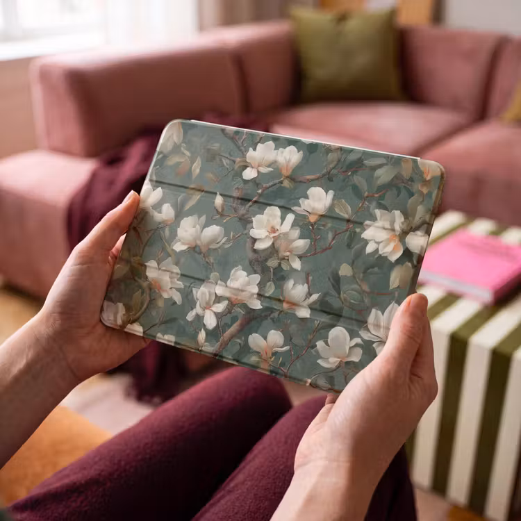 iPad hoes - Bloemen - Takken - Wit - Klassiek — 3