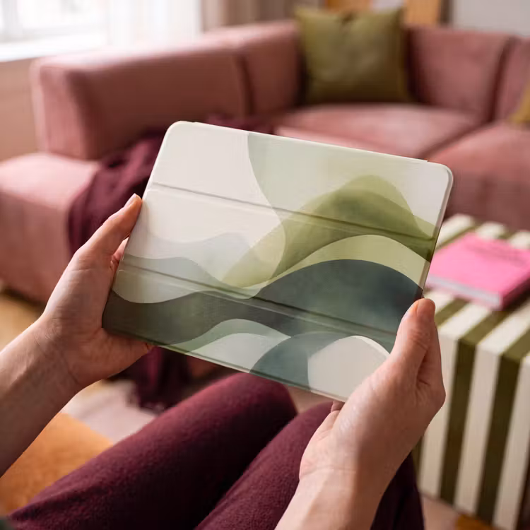 iPad hoes - Golven - Abstract - Lichtgroen - Sierlijk — 3