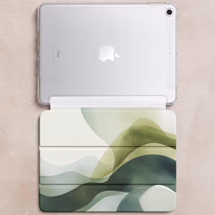 iPad hoes - Golven - Abstract - Lichtgroen - Sierlijk — 6