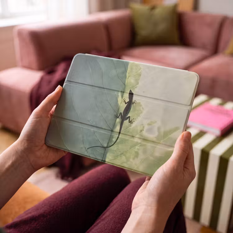 iPad hoes - Hagedis - Blad - Nerven - Groen — 3