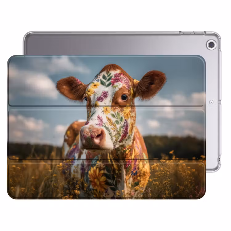 iPad hoes - Koe - Bloemen - Weiland — 1