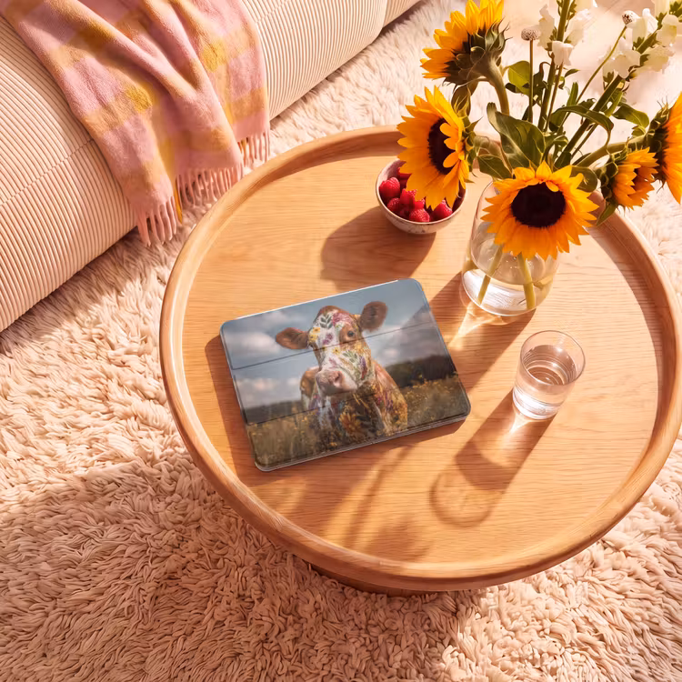iPad hoes - Koe - Bloemen - Weiland — 2