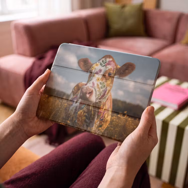 iPad hoes - Koe - Bloemen - Weiland — 3