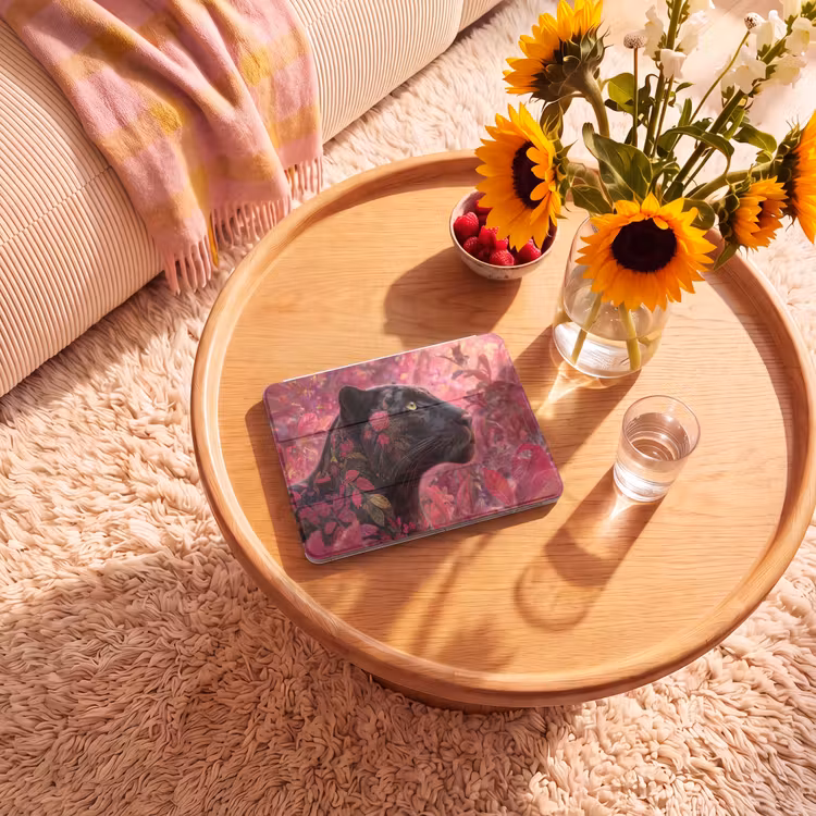 iPad hoes - Luipaard - Bloemen - Roze — 2