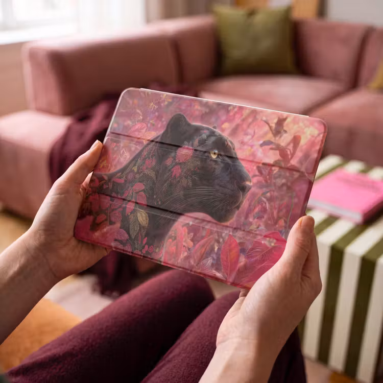 iPad hoes - Luipaard - Bloemen - Roze — 3