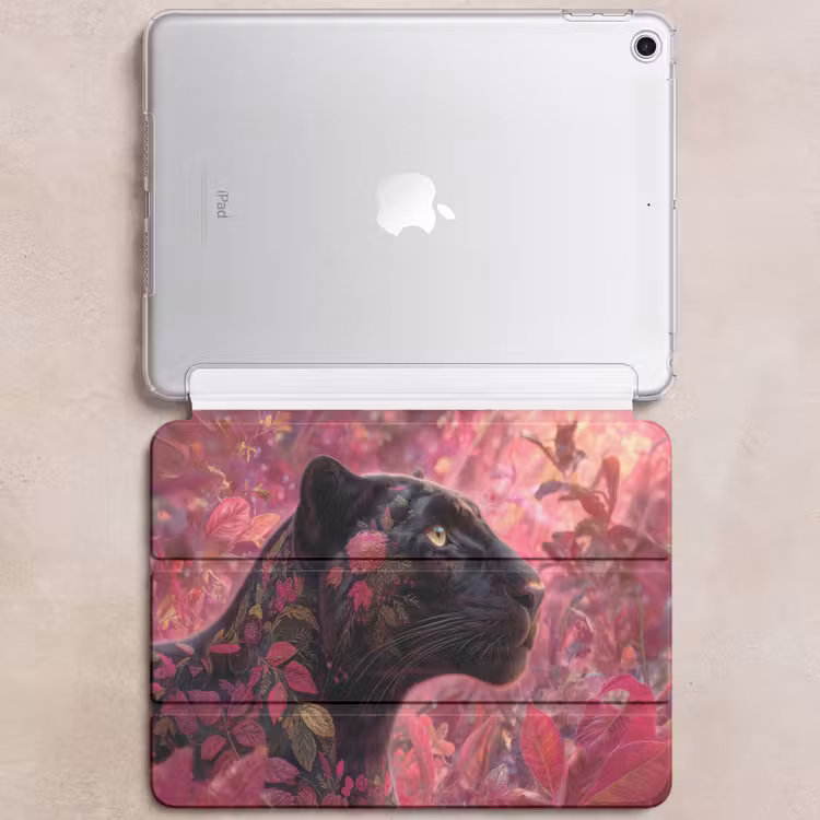 iPad hoes - Luipaard - Bloemen - Roze — 6