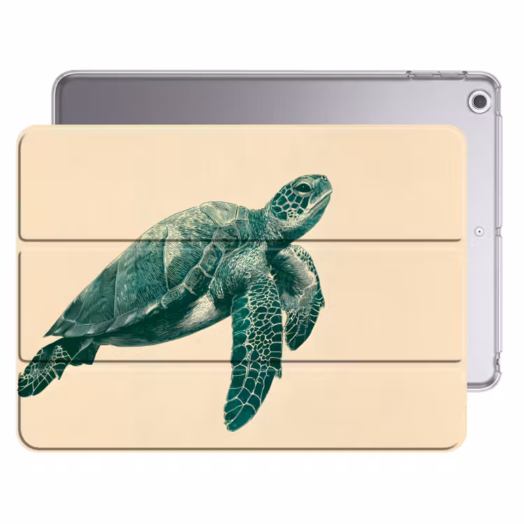 iPad hoes - Schildpad - Sierlijk - Groen - Schild — 1