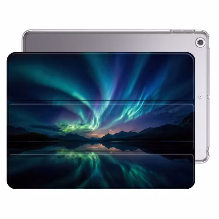 iPad hoes - Noorderlicht - Kleurrijk - Bergmeer — 1