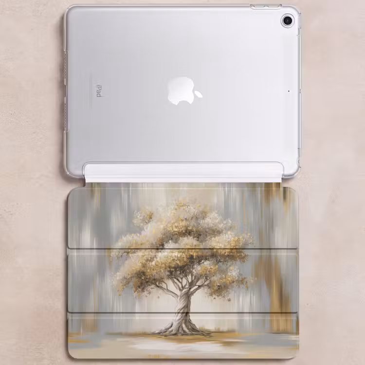 iPad hoes - Boom - Bladeren - Abstract - Wit — 6