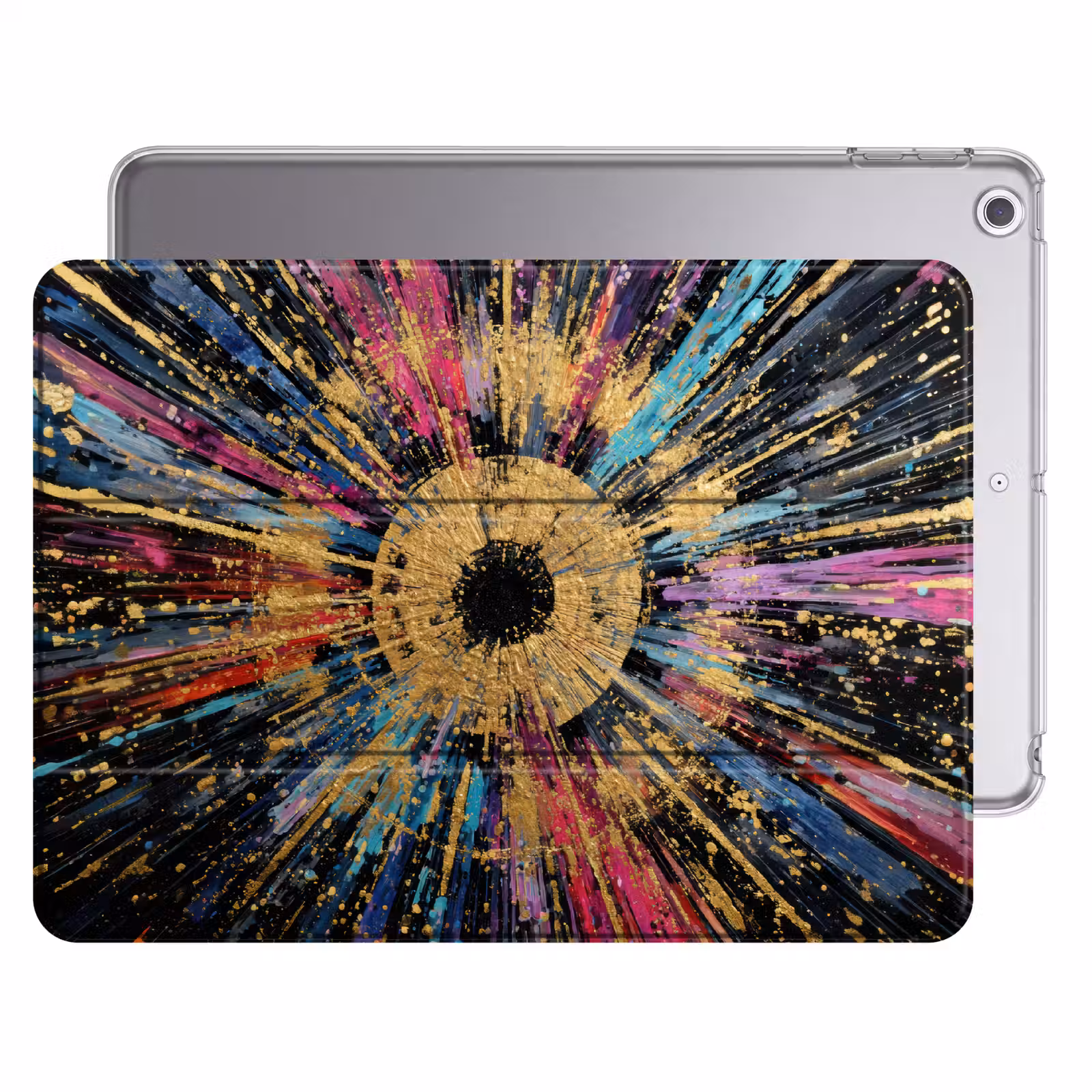 iPad hoes - Explosie - Goud - Kleurrijk - Abstract — 1