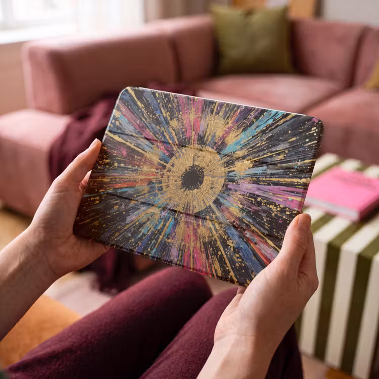 iPad hoes - Explosie - Goud - Kleurrijk - Abstract — 3