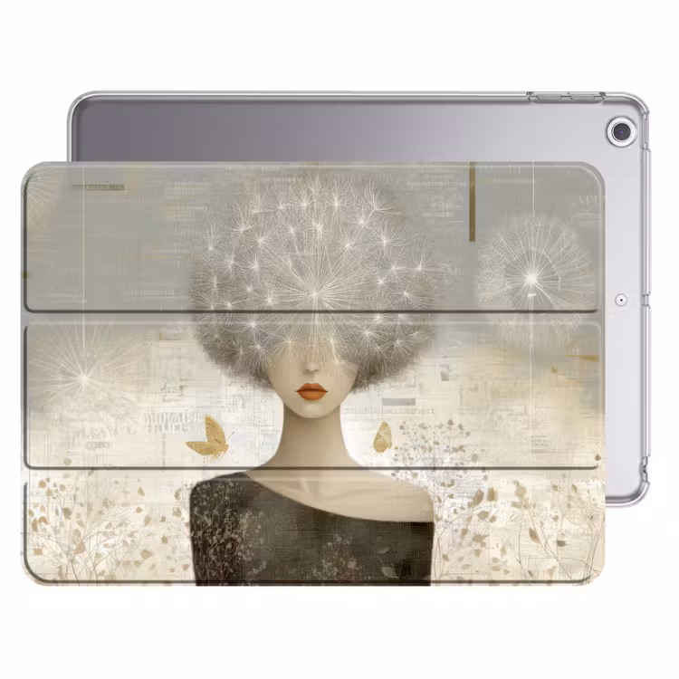 iPad hoes - Pluis - Vrouw - Beige — 1