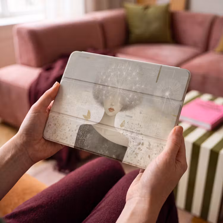 iPad hoes - Pluis - Vrouw - Beige — 3