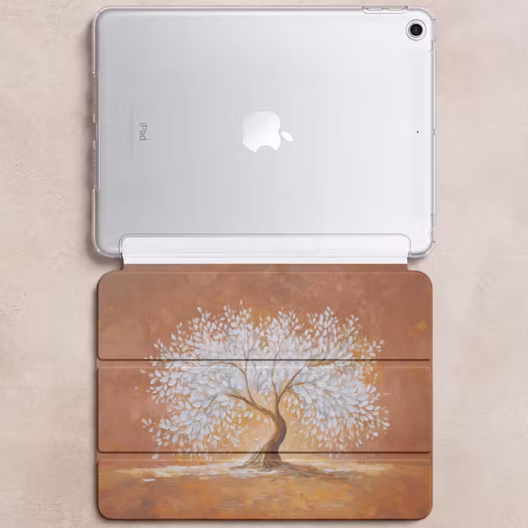iPad hoes - Abstract - Boom - Wit - Bladeren — 6